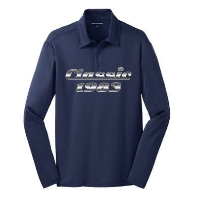 Classic Chrome 1983 40th Birthday Silk Touch Performance Long Sleeve Polo