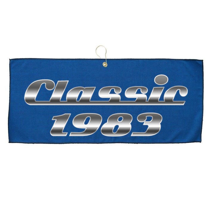 Classic Chrome 1983 40th Birthday Large Microfiber Waffle Golf Towel