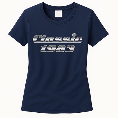 Classic Chrome 1983 40th Birthday Womens T-Shirt