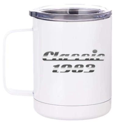 Classic Chrome 1983 40th Birthday 12 oz Stainless Steel Tumbler Cup