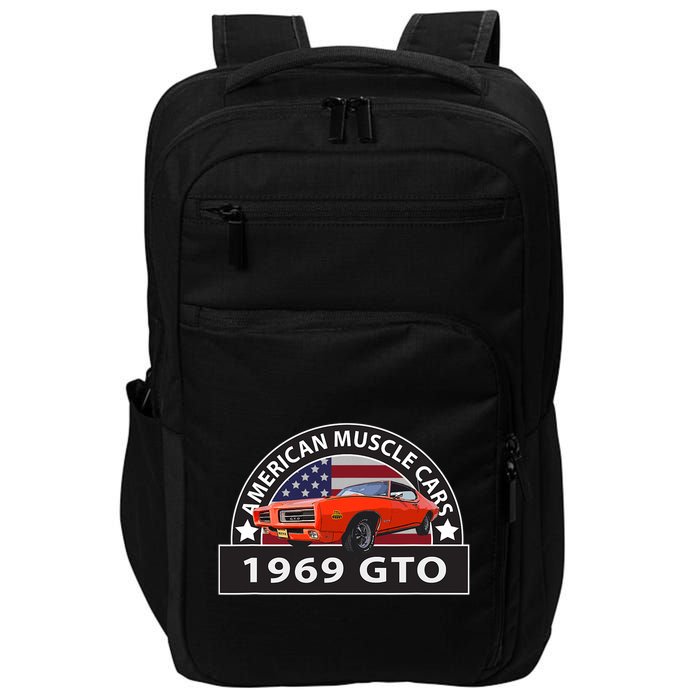 CLASSIC CARS 1969 GTO AMERICAN MUSCLE CARS VINTAGE 60s Impact Tech Backpack