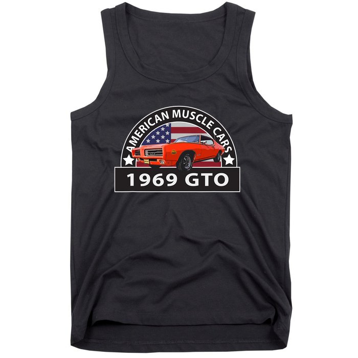 CLASSIC CARS 1969 GTO AMERICAN MUSCLE CARS VINTAGE 60s Tank Top