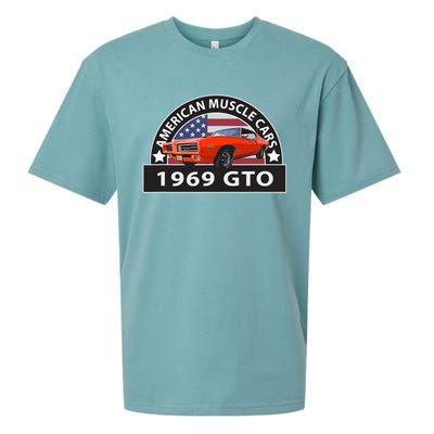 CLASSIC CARS 1969 GTO AMERICAN MUSCLE CARS VINTAGE 60s Sueded Cloud Jersey T-Shirt