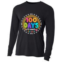 Cute Cool 100 Days Of School Pencil Emblem Cooling Performance Long Sleeve Crew