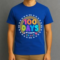 Cute Cool 100 Days Of School Pencil Emblem T-Shirt