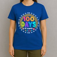 Cute Cool 100 Days Of School Pencil Emblem T-Shirt