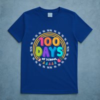Cute Cool 100 Days Of School Pencil Emblem T-Shirt