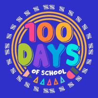 Cute Cool 100 Days Of School Pencil Emblem T-Shirt