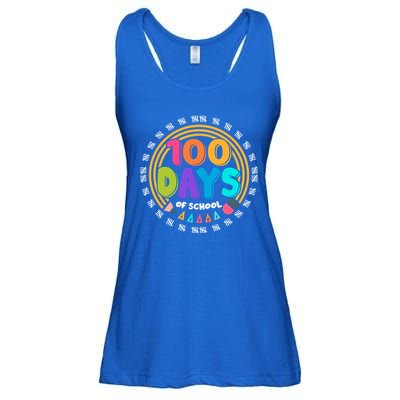 Cute Cool 100 Days Of School Pencil Emblem Ladies Essential Flowy Tank