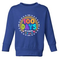 Cute Cool 100 Days Of School Pencil Emblem Toddler Sweatshirt