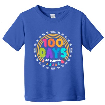 Cute Cool 100 Days Of School Pencil Emblem Toddler T-Shirt