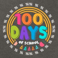 Cute Cool 100 Days Of School Pencil Emblem Cotton Canvas Backpack