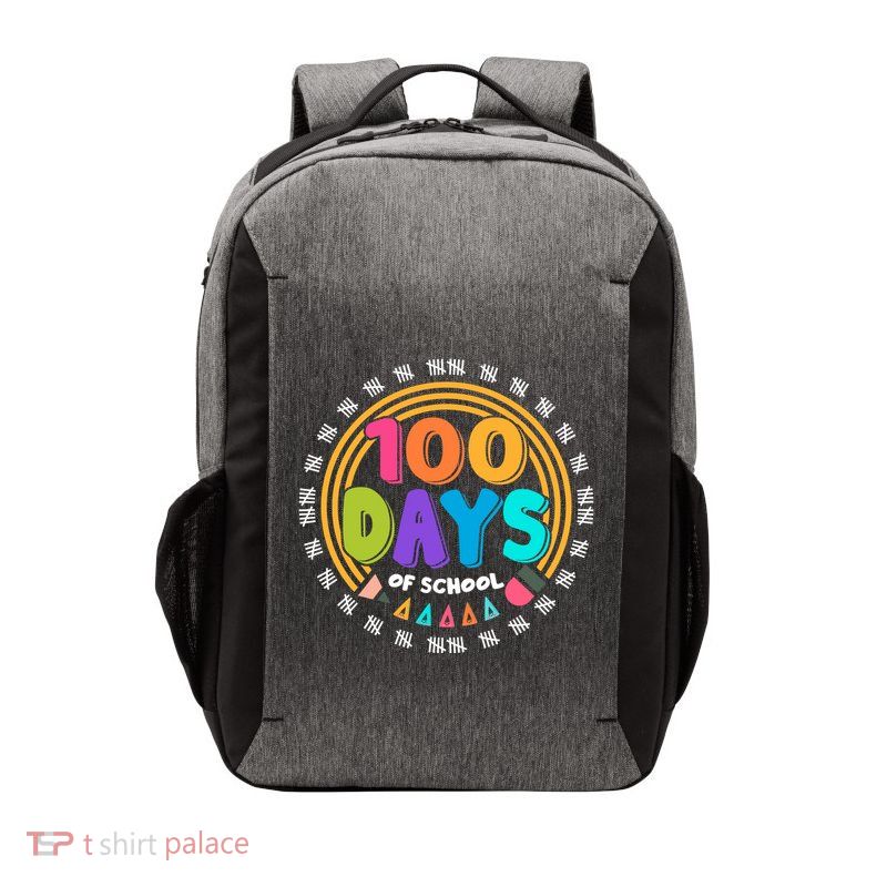 Cute Cool 100 Days Of School Pencil Emblem Vector Backpack