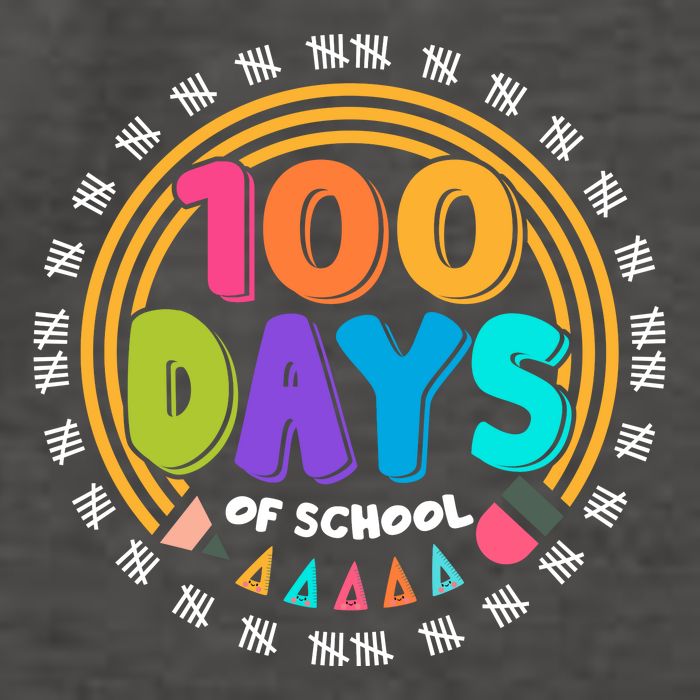 Cute Cool 100 Days Of School Pencil Emblem Vector Backpack