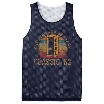 Cool Classic 1963 Vintage 60th Birthday Gifts 60 Year Old Mesh Reversible Basketball Jersey Tank