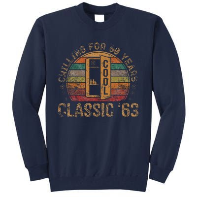 Cool Classic 1963 Vintage 60th Birthday Gifts 60 Year Old Tall Sweatshirt