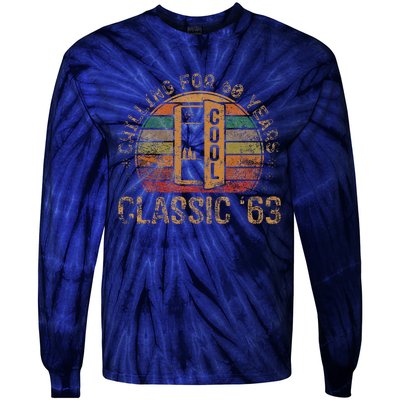 Cool Classic 1963 Vintage 60th Birthday Gifts 60 Year Old Tie-Dye Long Sleeve Shirt