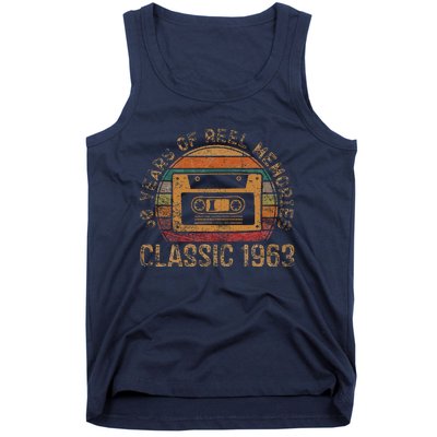 Cassette Classic 1963 Retro 60th Birthday Gifts 60 Year Old Tank Top