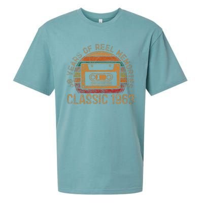 Cassette Classic 1963 Retro 60th Birthday Gifts 60 Year Old Sueded Cloud Jersey T-Shirt