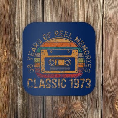 Cassette Classic 1973 Retro 50th Birthday Gifts 50 Year Old Coaster