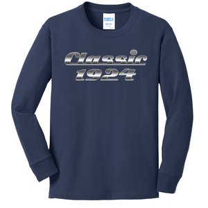 Classic Chrome 1924 100th Birthday Kids Long Sleeve Shirt