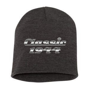 Classic Chrome 1944 80th Birthday Short Acrylic Beanie