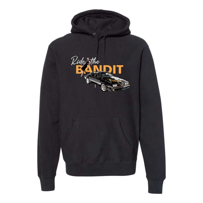 Classic Cars 1977 Bandit Am Vintage Black Am Premium Hoodie