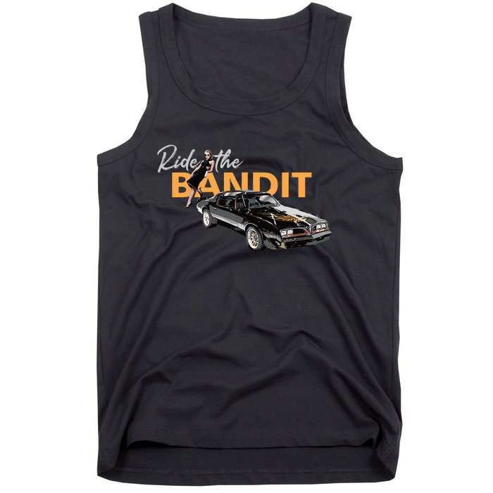 Classic Cars 1977 Bandit Am Vintage Black Am Tank Top