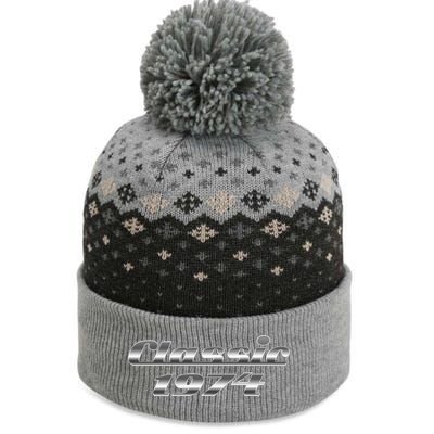 Classic Chrome 1974 50th Birthday The Baniff Cuffed Pom Beanie