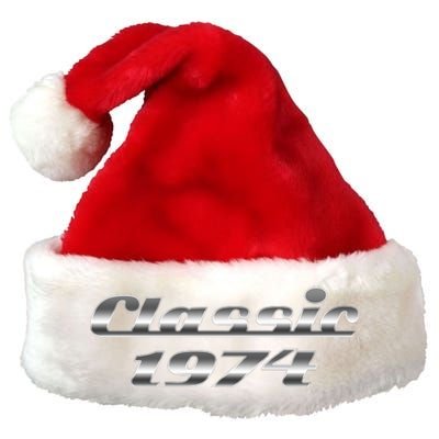 Classic Chrome 1974 50th Birthday Premium Christmas Santa Hat