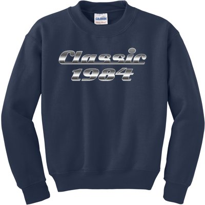 Classic Chrome 1984 40th Birthday Kids Sweatshirt