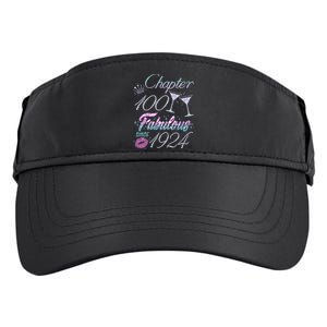 Cute Chapter 100th Birthday Fabulous Since 1924 Adult Drive Performance Visor