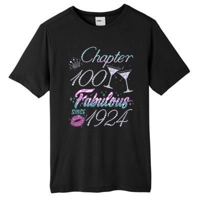 Cute Chapter 100th Birthday Fabulous Since 1924 Tall Fusion ChromaSoft Performance T-Shirt