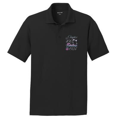 Cute Chapter 100th Birthday Fabulous Since 1924 PosiCharge RacerMesh Polo