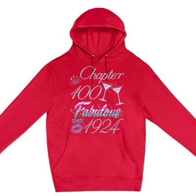 Cute Chapter 100th Birthday Fabulous Since 1924 Premium Pullover Hoodie