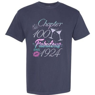 Cute Chapter 100th Birthday Fabulous Since 1924 Garment-Dyed Heavyweight T-Shirt