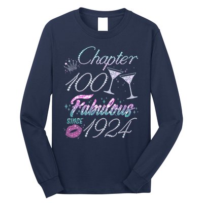 Cute Chapter 100th Birthday Fabulous Since 1924 Long Sleeve Shirt