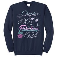 Cute Chapter 100th Birthday Fabulous Since 1924 Tall Sweatshirt