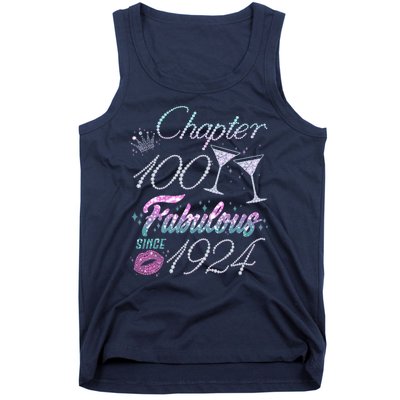 Cute Chapter 100th Birthday Fabulous Since 1924 Tank Top