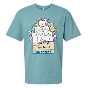 Cute Cat 100 Days You Must Be Kitten 100th Day Of School Sueded Cloud Jersey T-Shirt