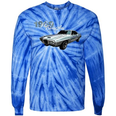 Classic Cars 1969 Am Debut Year Muscle Cars Tie-Dye Long Sleeve Shirt