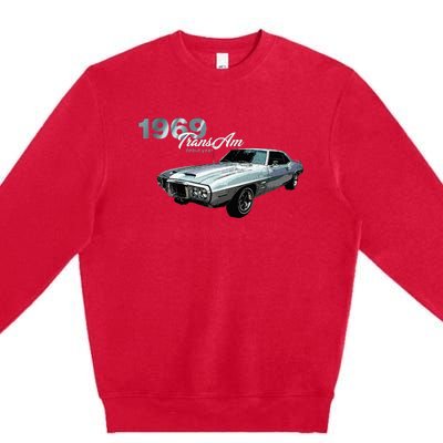 Classic Cars 1969 Am Debut Year Muscle Cars Premium Crewneck Sweatshirt