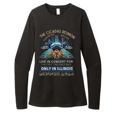 Cicada Concert 2024 Illinois Cicada Broods Womens CVC Long Sleeve Shirt