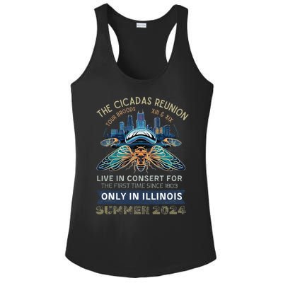 Cicada Concert 2024 Illinois Cicada Broods Ladies PosiCharge Competitor Racerback Tank