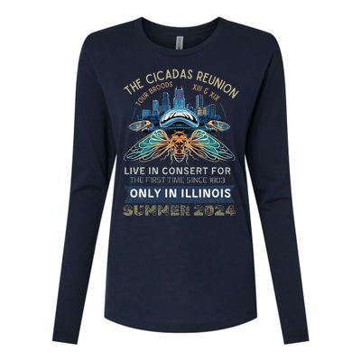 Cicada Concert 2024 Illinois Cicada Broods Womens Cotton Relaxed Long Sleeve T-Shirt