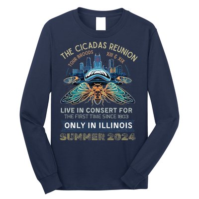 Cicada Concert 2024 Illinois Cicada Broods Long Sleeve Shirt