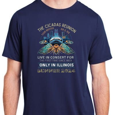 Cicada Concert 2024 Illinois Cicada Broods Adult ChromaSoft Performance T-Shirt