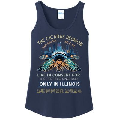 Cicada Concert 2024 Illinois Cicada Broods Ladies Essential Tank