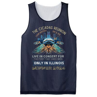 Cicada Concert 2024 Illinois Cicada Broods Mesh Reversible Basketball Jersey Tank