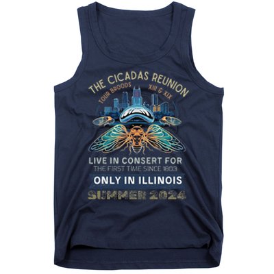 Cicada Concert 2024 Illinois Cicada Broods Tank Top